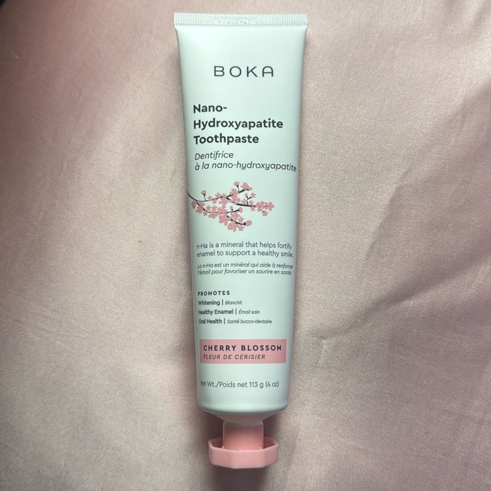 3 Tubes Boka Cherry Blossom n-Ha Toothpaste Vegan, Free of Fluoride SLS Parabens